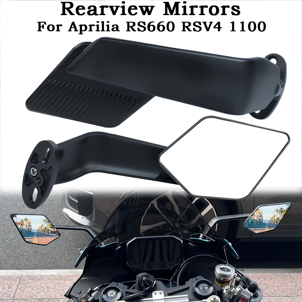 Side Wing Mirrors For Aprilia RS660 RSV4 1100 Motorcycle Rearview Mirrors Rotatable Adjustable Rearview Mirrors Wind Wing Mirror
Side Wing Mirrors For Aprilia RS660 RSV4 1100 Motorcycle Rearview Mirrors Rotatable Adjustable Rearview Mirrors Wind Wing Mirror