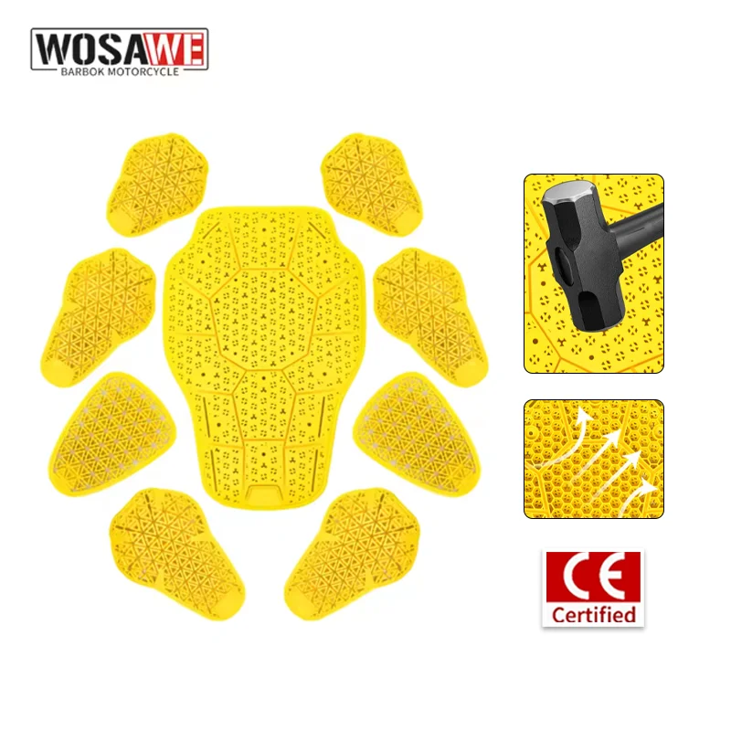 WOSAWE CE Class II Certified Protective Gear For Motorcycle Jacket Back/Knee/Elbow/Hip Protector Rider Armor Spine Pads
WOSAWE CE Class II Certified Protective Gear For Motorcycle Jacket Back/Knee/Elbow/Hip Protector Rider Armor Spine Pads