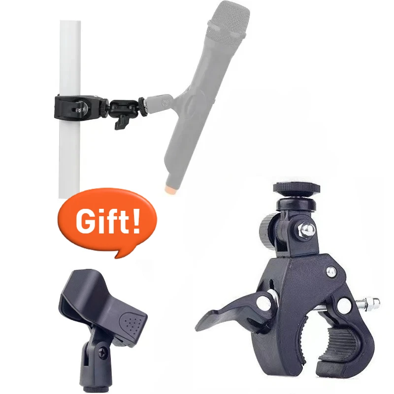 Mic Crab Clip Microphone stand Mount Adjustment 1/4" to 5/8" Thread Fits Mic Stand instrument Stand outdoor live streaming stage
Mic Crab Clip Microphone stand Mount Adjustment 1/4" to 5/8" Thread Fits Mic Stand instrument Stand outdoor live streaming stage