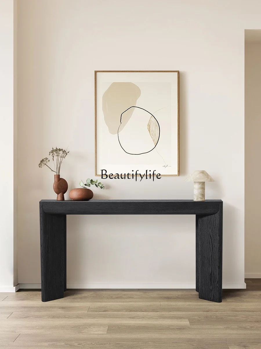 minimalist solid wood porch table wabi-sabi wind living room against the wall side table case end view table
minimalist solid wood porch table wabi-sabi wind living room against the wall side table case end view table