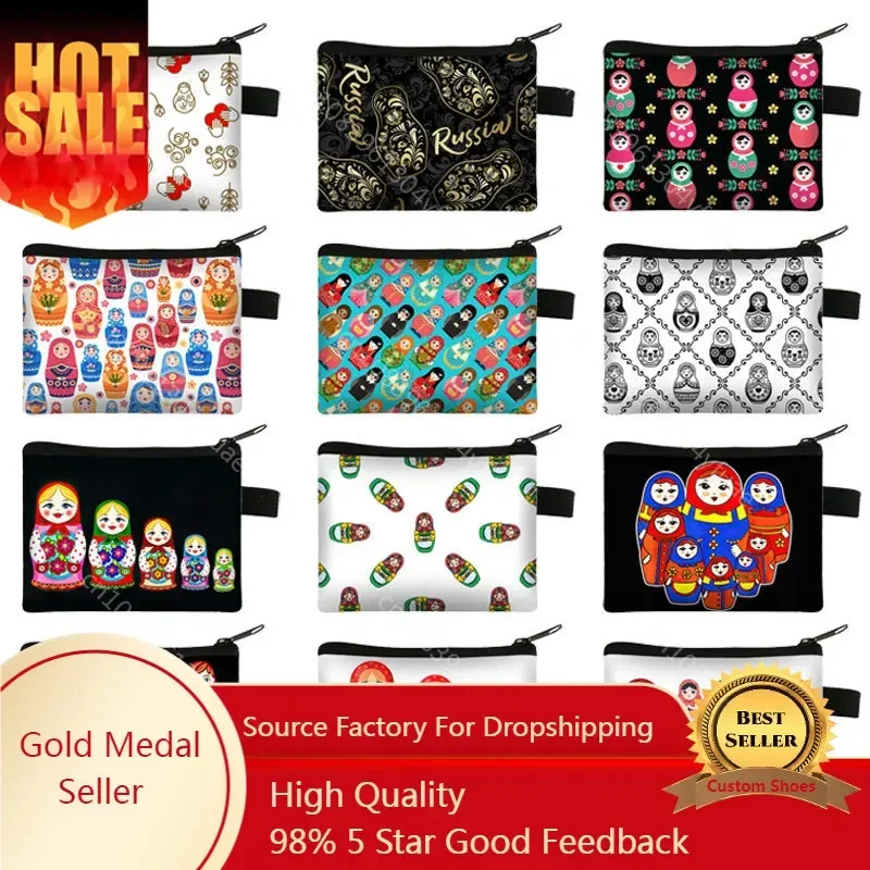 Matryoshka Doll Print Coin Purse Babushka Pattern Coin Bag Russian Dolls Earphone ID Credit Card Key Holder Gothic Small Wallet
Matryoshka Doll Print Coin Purse Babushka Pattern Coin Bag Russian Dolls Earphone ID Credit Card Key Holder Gothic Small Wallet