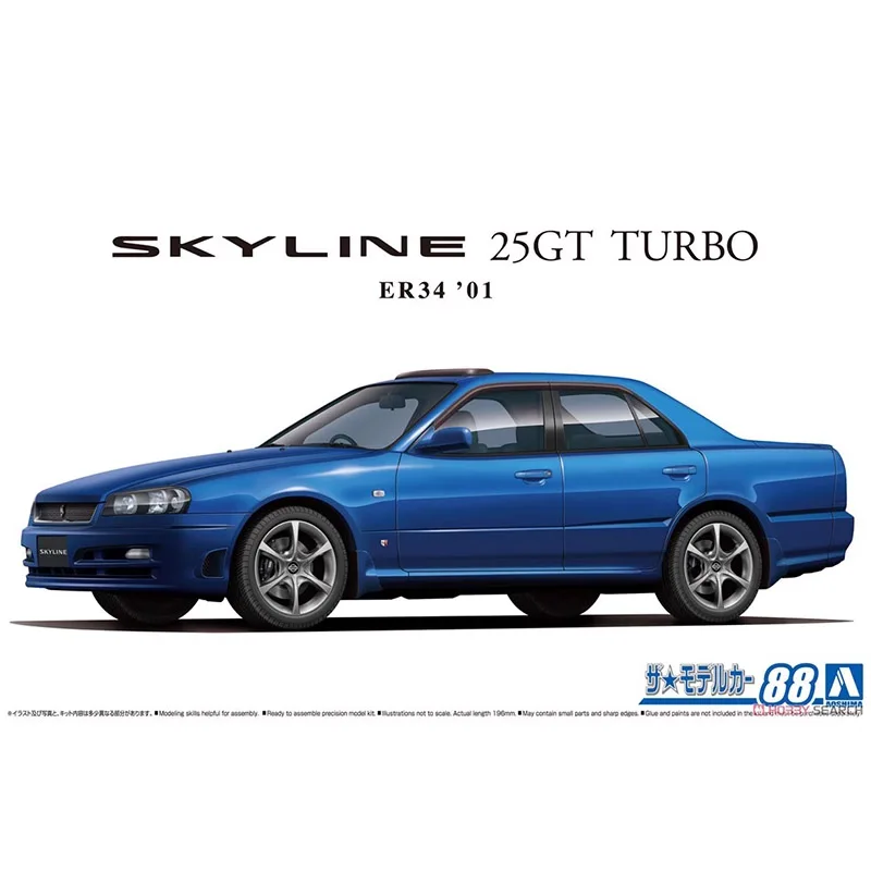 Aoshin масштаб 06172, ER34 Skyline 25GT TURBO'01, гоночный спортивный автомобиль, хобби-игрушка, пластиковая модель, набор для сборки
Aoshin масштаб 06172, ER34 Skyline 25GT TURBO'01, гоночный спортивный автомобиль, хобби-игрушка, пластиковая модель, набор для сборки