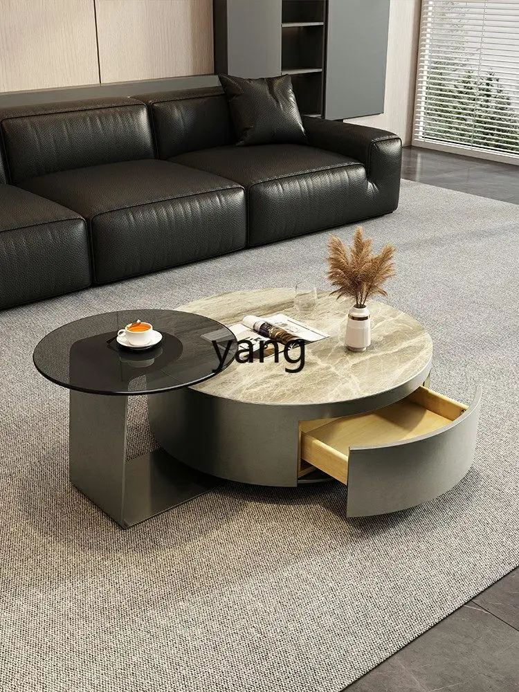 LMM modern simple rock slab coffee table living room drawer small apartment Italian light luxury home
LMM modern simple rock slab coffee table living room drawer small apartment Italian light luxury home