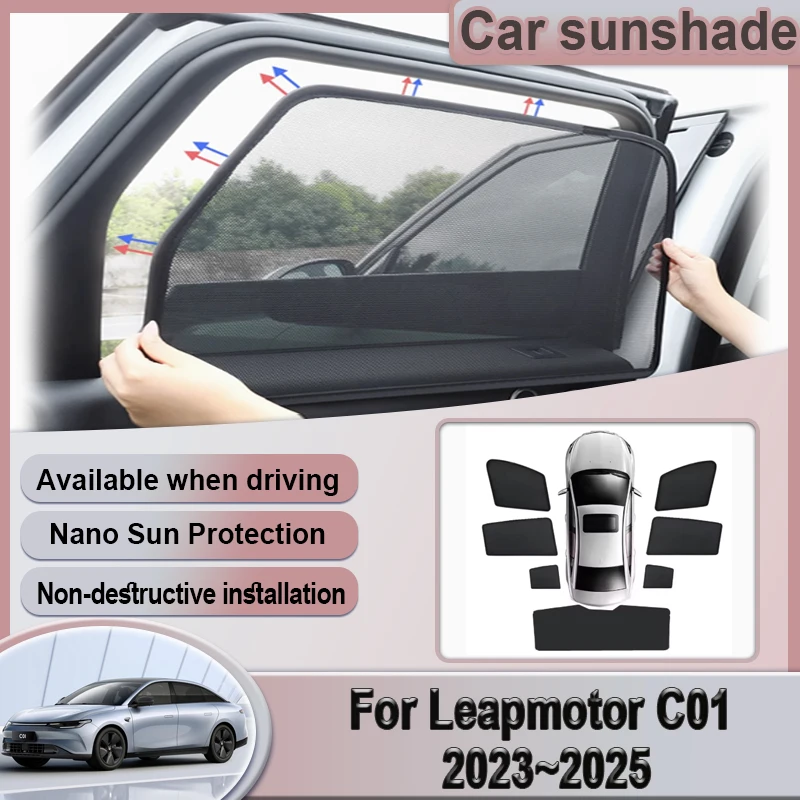 Car Mesh Sunshade For Leapmotor C01 Accessories 2023 2024 2025 Mesh Visor Magnetic Window Sun Shades Curtains Auto Accessories
Car Mesh Sunshade For Leapmotor C01 Accessories 2023 2024 2025 Mesh Visor Magnetic Window Sun Shades Curtains Auto Accessories
