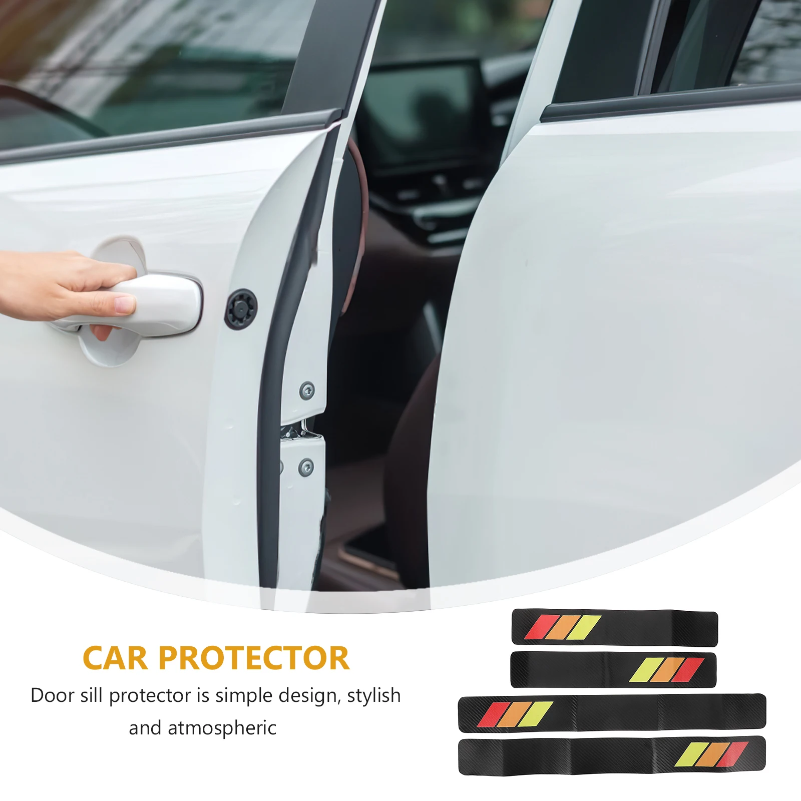 4pcs Car Door Sill Protector Guard Step Cover Pickup Truck Sills Scratch Resistant Sleek Stylish Electric Vehicle for Various
4pcs Car Door Sill Protector Guard Step Cover Pickup Truck Sills Scratch Resistant Sleek Stylish Electric Vehicle for Various