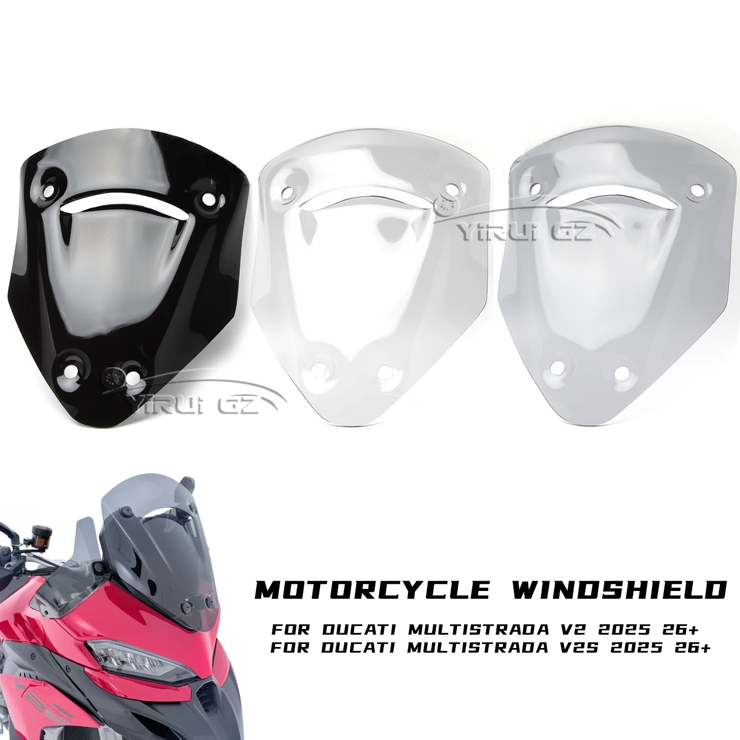 For Ducati Multistrada V2 V2S 2025 2026- Windscreen WINDSHIELD Wind Deflector Quick Release Stable Riding Universal Accessories
For Ducati Multistrada V2 V2S 2025 2026- Windscreen WINDSHIELD Wind Deflector Quick Release Stable Riding Universal Accessories