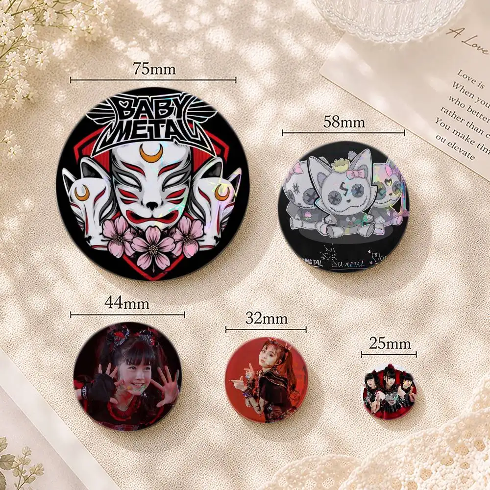 J-Pop Idol Metal B-BABYMETAL Badges Brooches Personalized Tinplate Enamel Pins Creativity Printed Pictures Text Metal Lapel Gift
J-Pop Idol Metal B-BABYMETAL Badges Brooches Personalized Tinplate Enamel Pins Creativity Printed Pictures Text Metal Lapel Gift