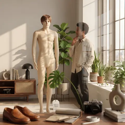 Male Full Body Mannequin Life-Size Mannequin with Base Male Dress Form Stable for Retailers, Clothing Store, Boutique