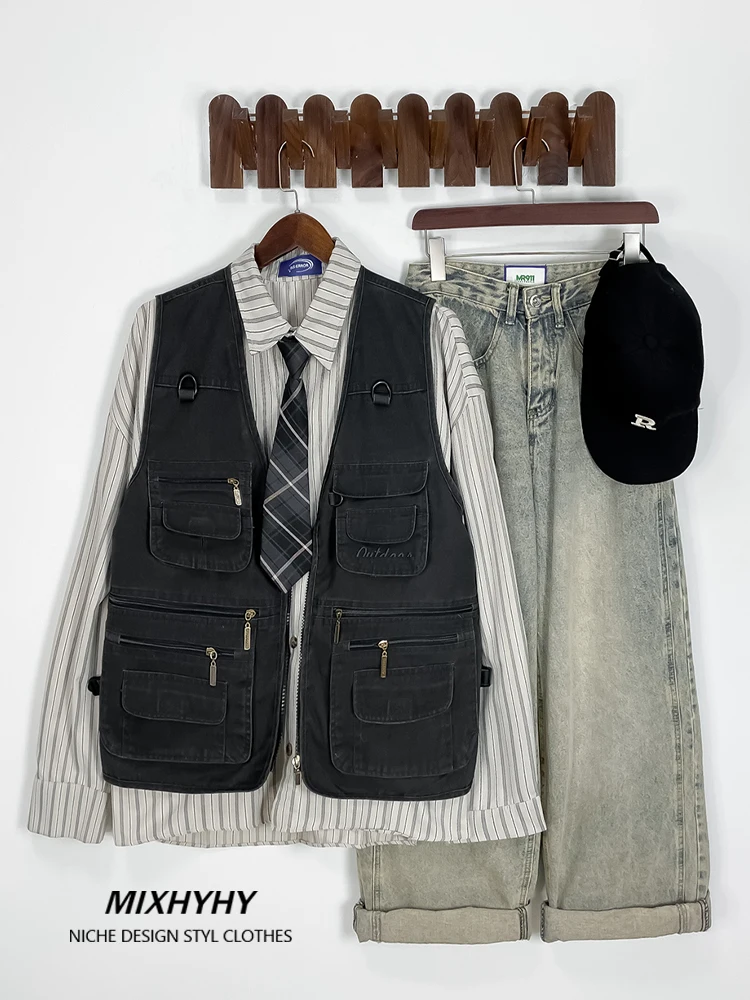 MIXHYHY American Retro Tactical Vest Multi-ket Workwear Jaet Outdoor Layering Women's Sle Summer Casual Vest
MIXHYHY American Retro Tactical Vest Multi-ket Workwear Jaet Outdoor Layering Women's Sle Summer Casual Vest