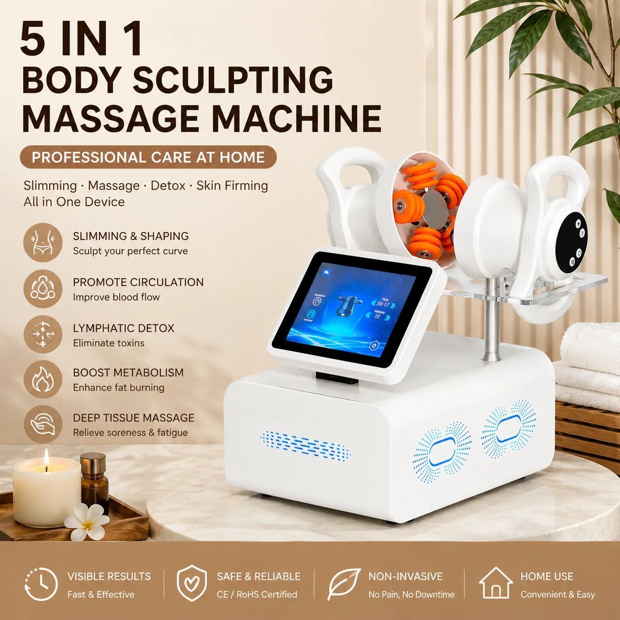 360° Rotation Body Contouring Roller Massager Red Light Skin Care Deep Tissue Massage Anti Cellulite Body Shaping Device
360° Rotation Body Contouring Roller Massager Red Light Skin Care Deep Tissue Massage Anti Cellulite Body Shaping Device