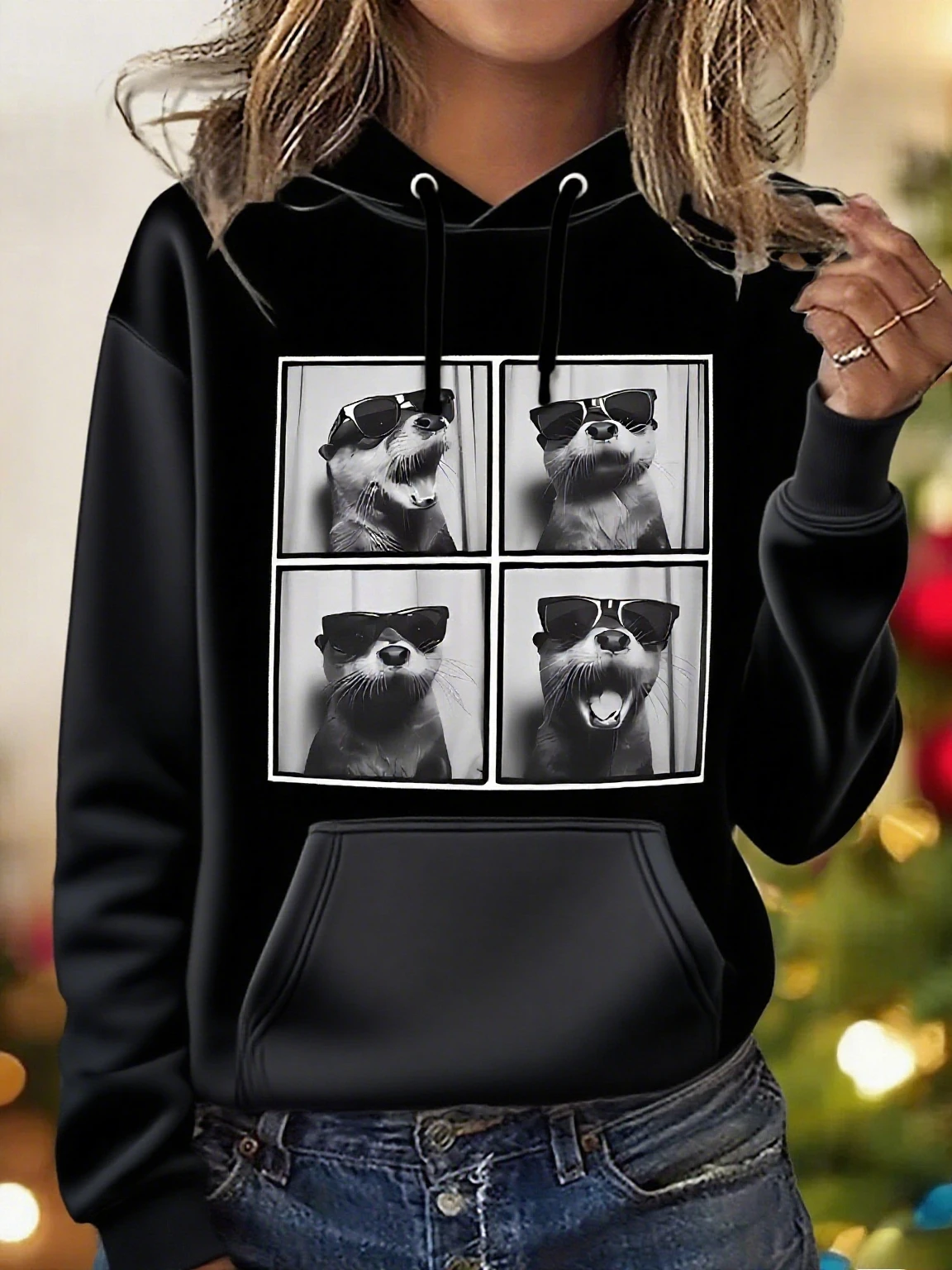 Sunglasses Otter Graphic Printing Autumn and Winter Cotton Men's and Women's Hoodies Casual Outdoor Street Sports Training Brand 
Sunglasses Otter Graphic Printing Autumn and Winter Cotton Men's and Women's Hoodies Casual Outdoor Street Sports Training Brand