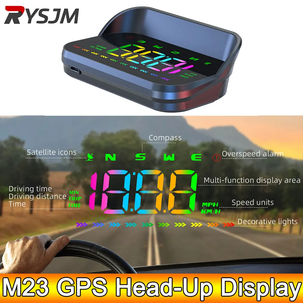 M23 GPS HUD Speedometer Windshield Projector Head Up Display Universal Digital Speed KMH MPH Compass Overspeed Alarm for All Car 
M23 GPS HUD Speedometer Windshield Projector Head Up Display Universal Digital Speed KMH MPH Compass Overspeed Alarm for All Car