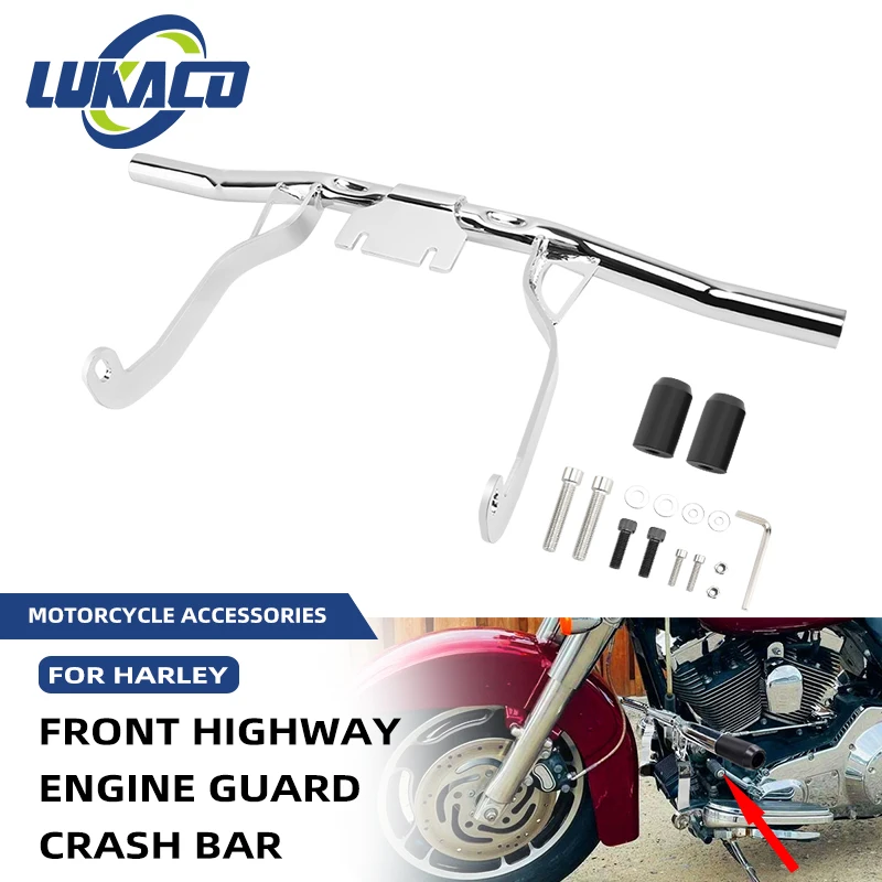 Chrome Motorcycle Club Style Front Engine Guard Crash Bar For Harley Touring Street Glide Road Glide 97-08 Falling Protection
Chrome Motorcycle Club Style Front Engine Guard Crash Bar For Harley Touring Street Glide Road Glide 97-08 Falling Protection