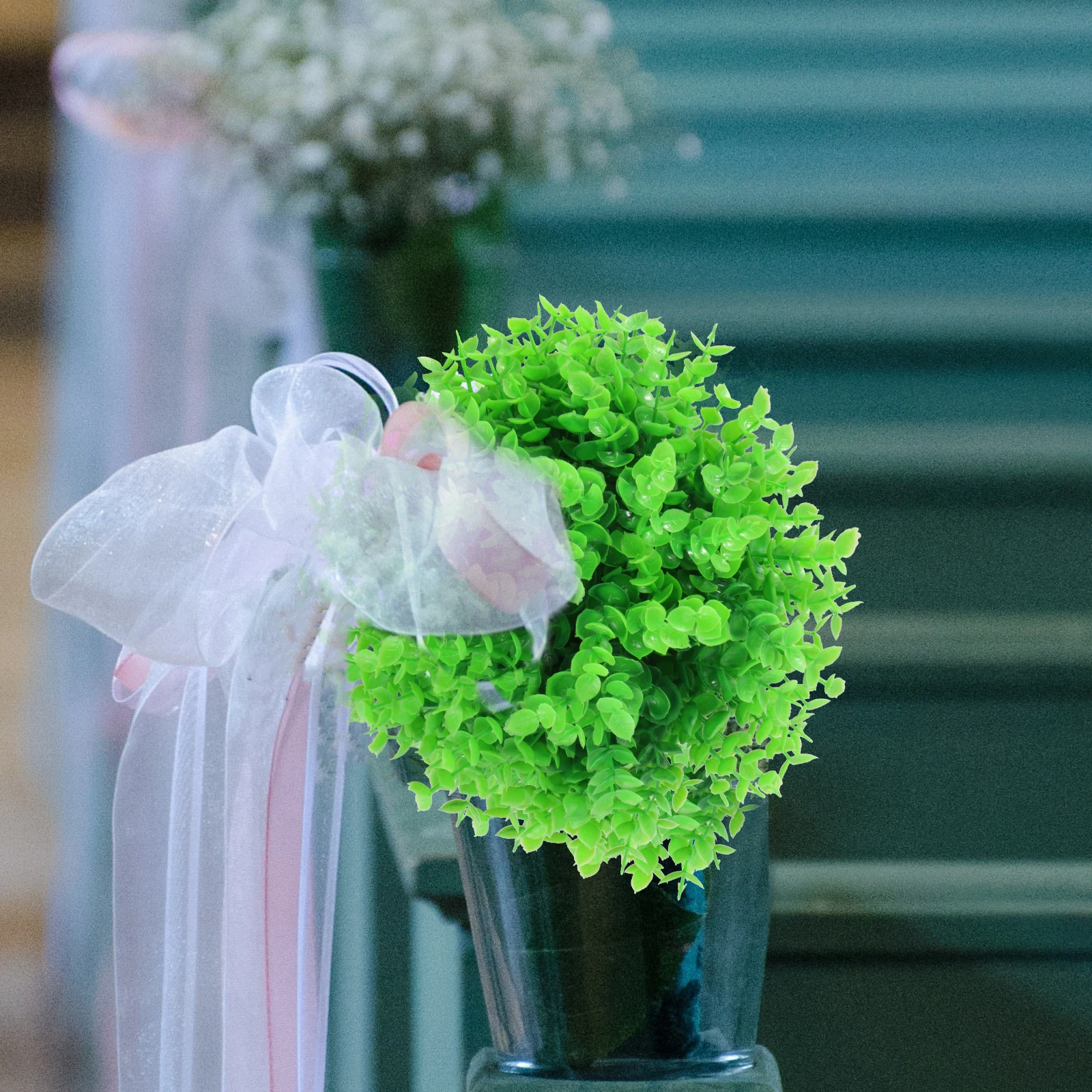 Plastic Fake Plant Ornament Green Artificial Grass Ball Pendant For Home Wedding Party Coffee Shop Decoration Adornment Topiary 
Plastic Fake Plant Ornament Green Artificial Grass Ball Pendant For Home Wedding Party Coffee Shop Decoration Adornment Topiary