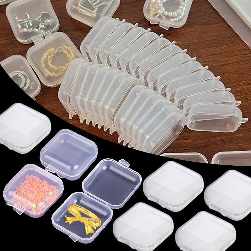 10pcs/set Mini Portable Clear Plastic Storage Box Jewelry Storage Square Transparent Earrings Rings Packaging Display Case Tool 
10pcs/set Mini Portable Clear Plastic Storage Box Jewelry Storage Square Transparent Earrings Rings Packaging Display Case Tool