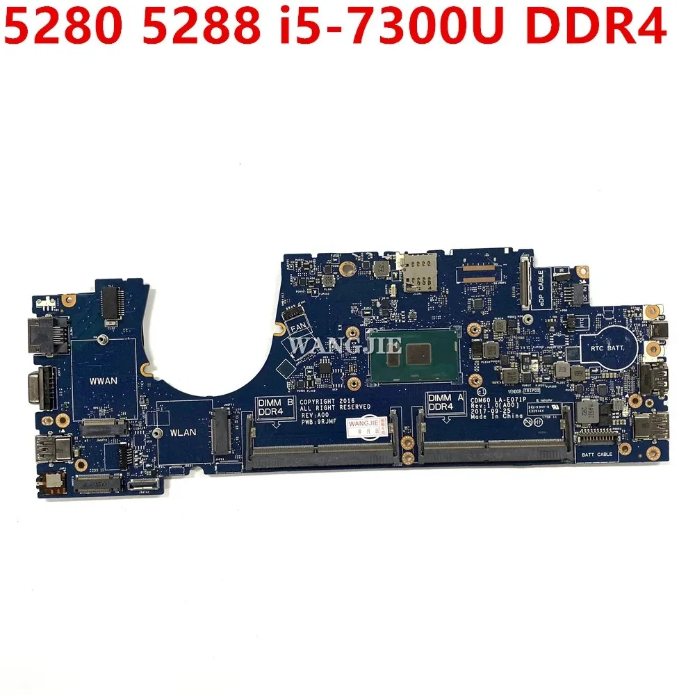 CDM60 LA-E071P For Dell LATITUDE 5280 5288 Laptop Motherboard SR340 i5-7300U CPU 4T711 04T711 CN-04T711 Refurbished
CDM60 LA-E071P For Dell LATITUDE 5280 5288 Laptop Motherboard SR340 i5-7300U CPU 4T711 04T711 CN-04T711 Refurbished