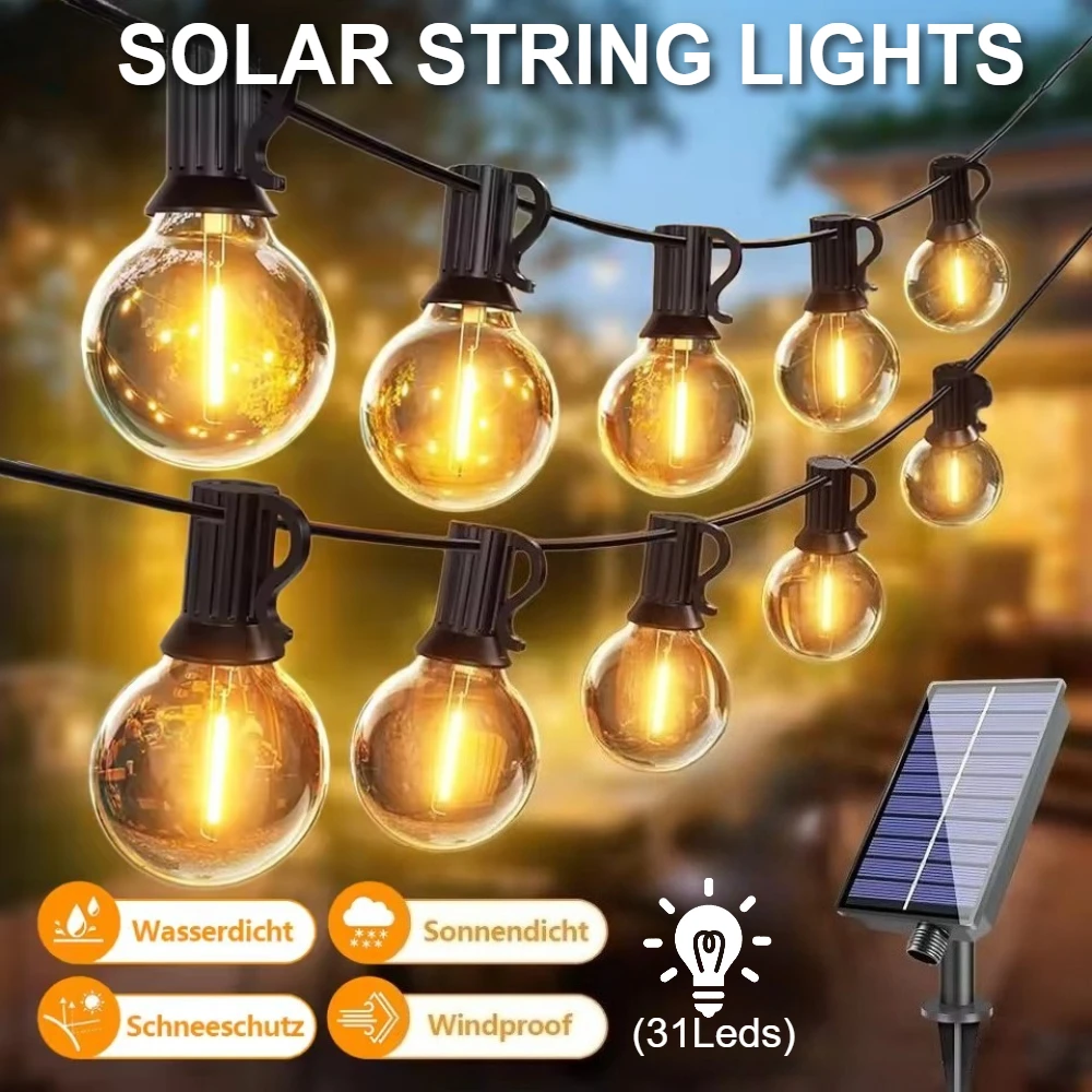 15M Solar String Lights Outdoor Patio Lights USB Recharger 8 Light Modes Shatterproof Bulbs Weatherproof Hanging Christmas Light
15M Solar String Lights Outdoor Patio Lights USB Recharger 8 Light Modes Shatterproof Bulbs Weatherproof Hanging Christmas Light