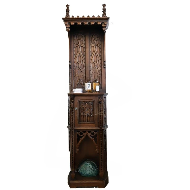 Gothic church art solid wood carving flower decorative cabinet, wine cabinet storage, villa mansion scene design exhibition
Gothic church art solid wood carving flower decorative cabinet, wine cabinet storage, villa mansion scene design exhibition