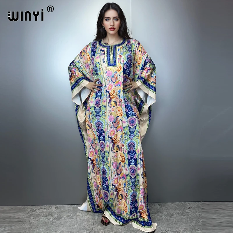 WINYI high quality muslim's dresses for woman maxi dress Floral Print Kaftan abaya dubai luxury summer Bohemian party dress
WINYI high quality muslim's dresses for woman maxi dress Floral Print Kaftan abaya dubai luxury summer Bohemian party dress