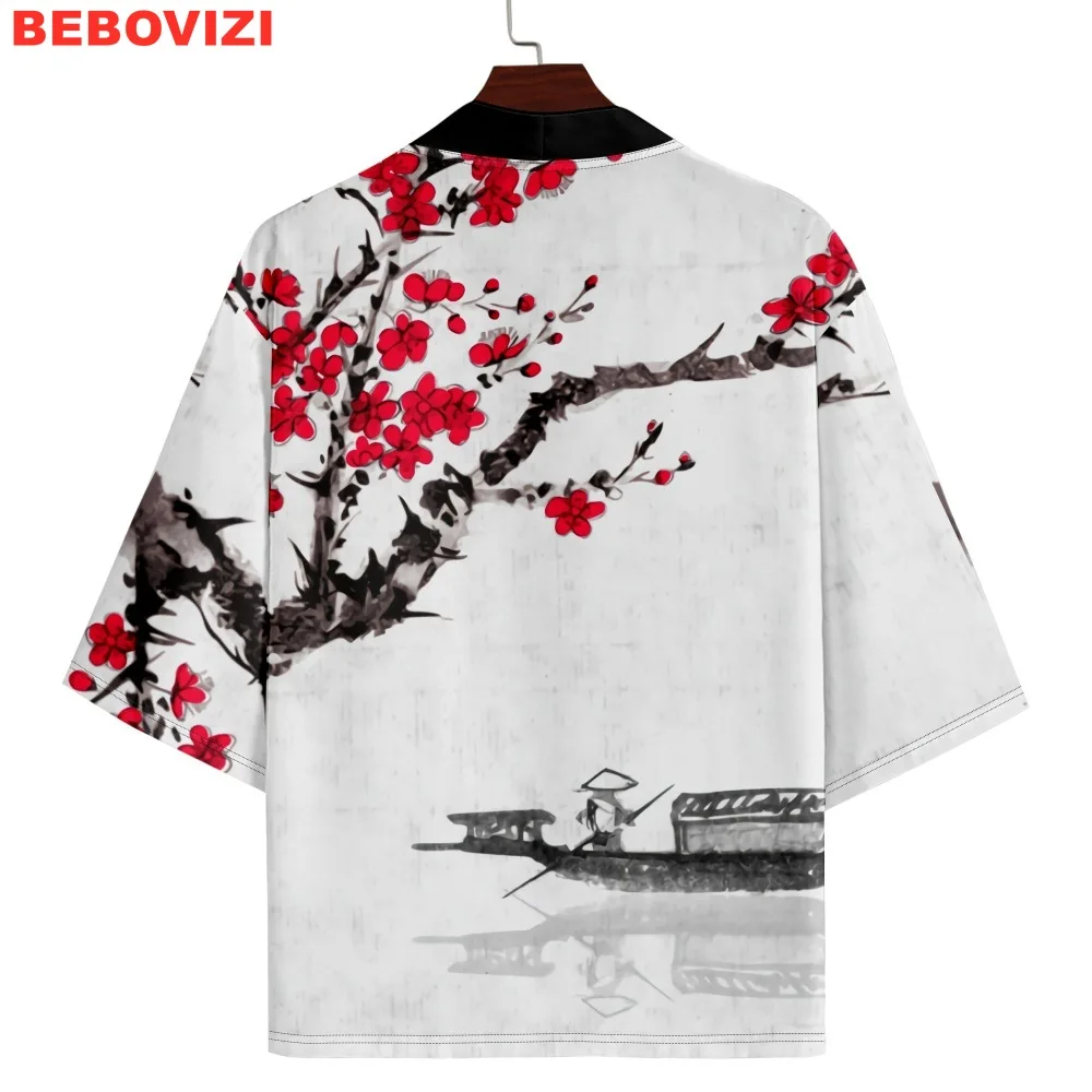 Vintage Chinese Style Plum Blossom Fishing Boat Print Cardigan Haori Women Beach Japanese Kimono Men Traditional Asian Clothing
Vintage Chinese Style Plum Blossom Fishing Boat Print Cardigan Haori Women Beach Japanese Kimono Men Traditional Asian Clothing