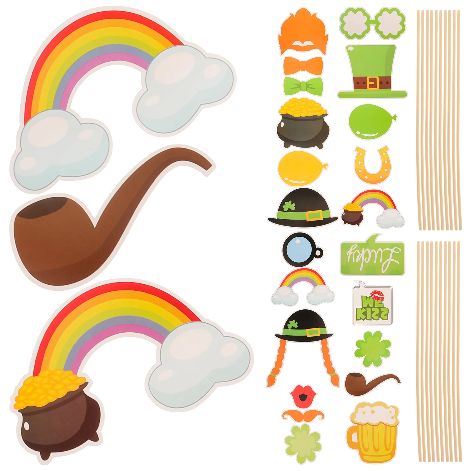 22pcs Clover Photo Props Patrick s Day Shamrock Party Decorations Green Cardboard Handheld Accessories
22pcs Clover Photo Props Patrick s Day Shamrock Party Decorations Green Cardboard Handheld Accessories