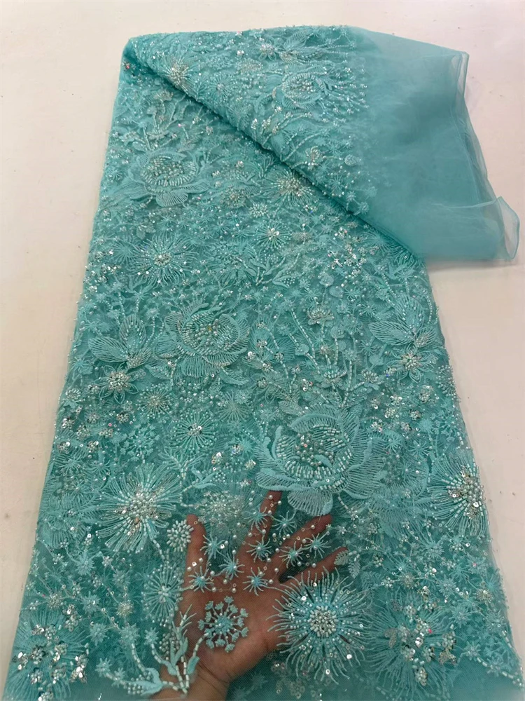 African Lace Fabric 2026 Handmade Beaded Lace Fabric France Sequins Nigerian Embroidery Bridal Mesh Lace Fabric For Sewing
African Lace Fabric 2026 Handmade Beaded Lace Fabric France Sequins Nigerian Embroidery Bridal Mesh Lace Fabric For Sewing