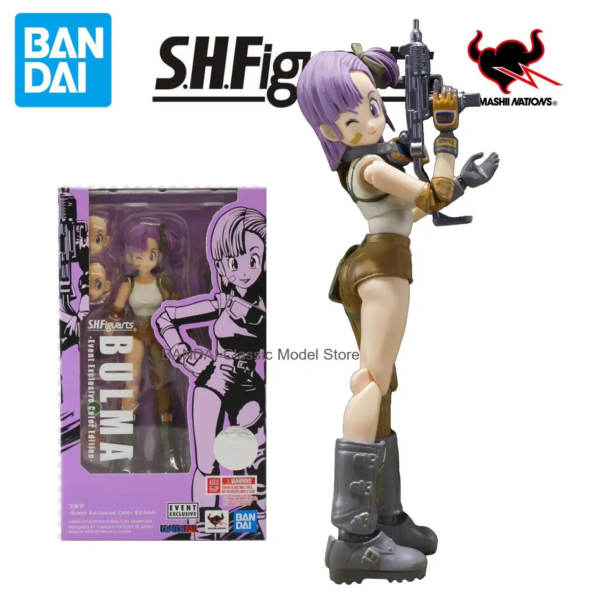 BANDAI SHF DRAGON BALL BULMA Event Exclusive Color Edition Anime Action Figure Model Toy Collectibles Ideal Gifts for Boys Girls
BANDAI SHF DRAGON BALL BULMA Event Exclusive Color Edition Anime Action Figure Model Toy Collectibles Ideal Gifts for Boys Girls