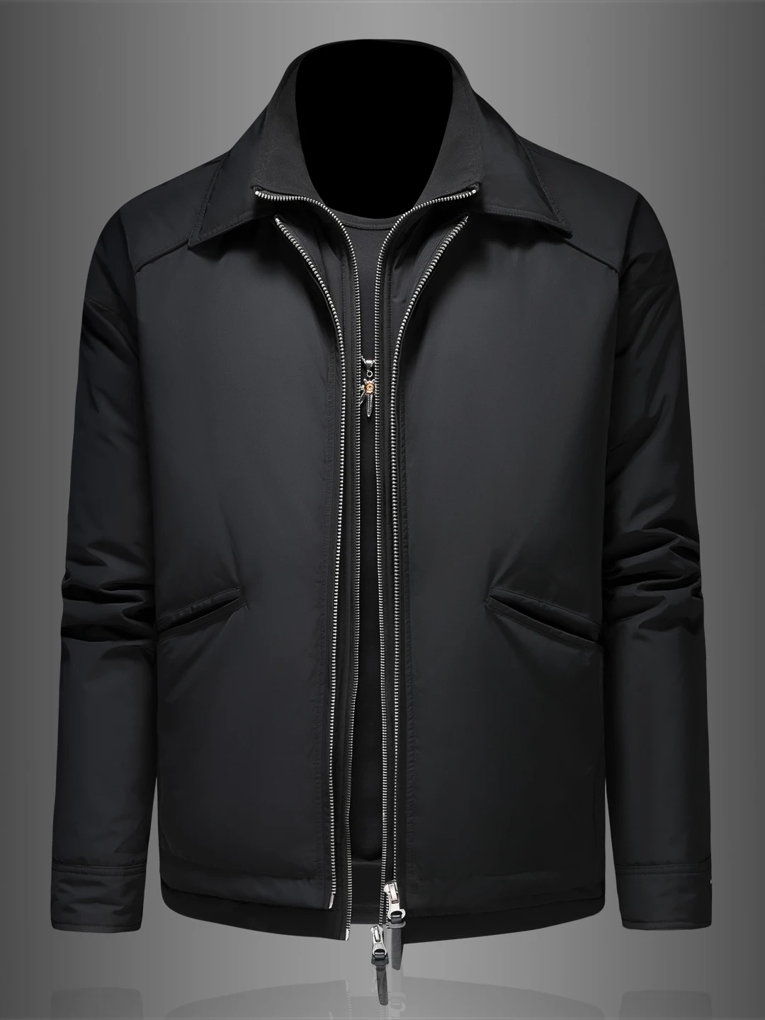 Мужская утепленная куртка на двойной молнии с воротником-стойкой, на пуху, теплая верхняя одежда, зима 2025, новая модель, для активного отдыха, ветрозащитная
Мужская утепленная куртка на двойной молнии с воротником-стойкой, на пуху, теплая верхняя одежда, зима 2025, новая модель, для активного отдыха, ветрозащитная