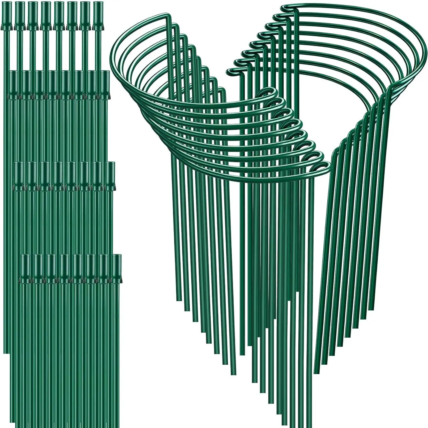 16 Pack Adjustable Plant Support Stakes, 32/16 Inch Half Round Peony Cage for Outdoor Plants, Tomato, Hydrangea
16 Pack Adjustable Plant Support Stakes, 32/16 Inch Half Round Peony Cage for Outdoor Plants, Tomato, Hydrangea