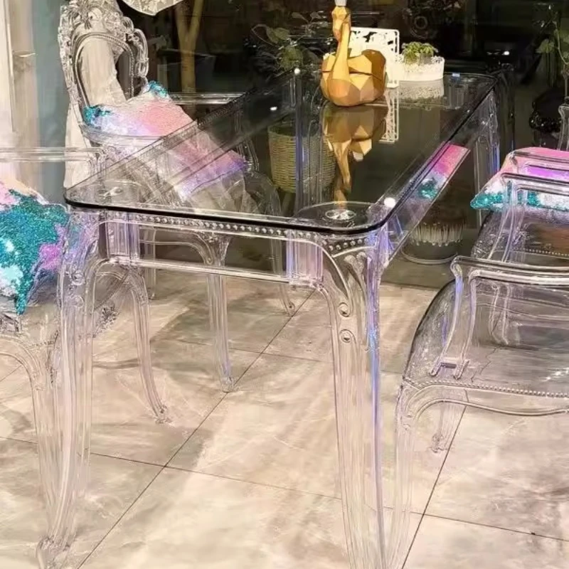 Dining table cafe dessert shop square table light luxury small apartment balcony glass table
Dining table cafe dessert shop square table light luxury small apartment balcony glass table
