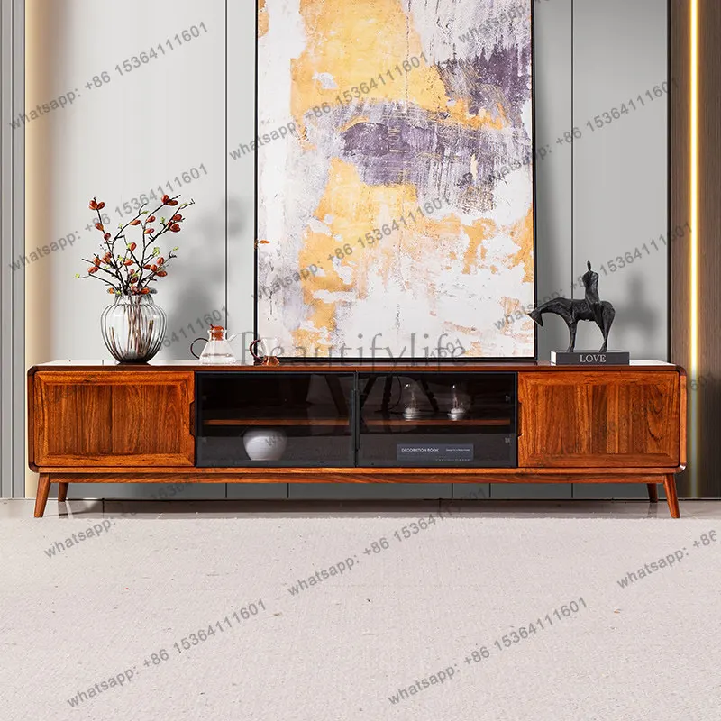 Modern new Chinese ebony solid wood TV cabinet living room home storage cabinet
Modern new Chinese ebony solid wood TV cabinet living room home storage cabinet