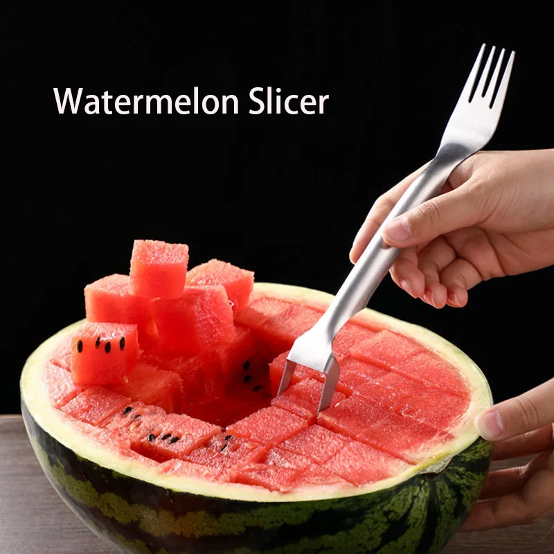 2 in 1 Stainless Steel Watermelon Fork Slicer Kitchen Creative Fruit Divider Cutter Vegetable Salad Melon Scoop Kitchenware
2 in 1 Stainless Steel Watermelon Fork Slicer Kitchen Creative Fruit Divider Cutter Vegetable Salad Melon Scoop Kitchenware