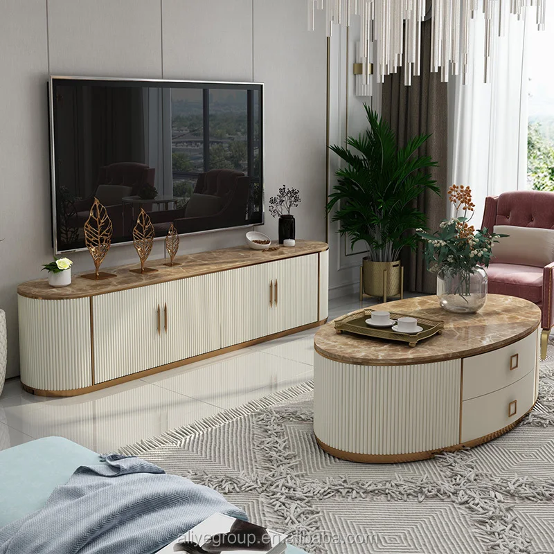 Modern Luxury White Marble Top Tv Stand And Marble Coffee Table For Living Room
Modern Luxury White Marble Top Tv Stand And Marble Coffee Table For Living Room