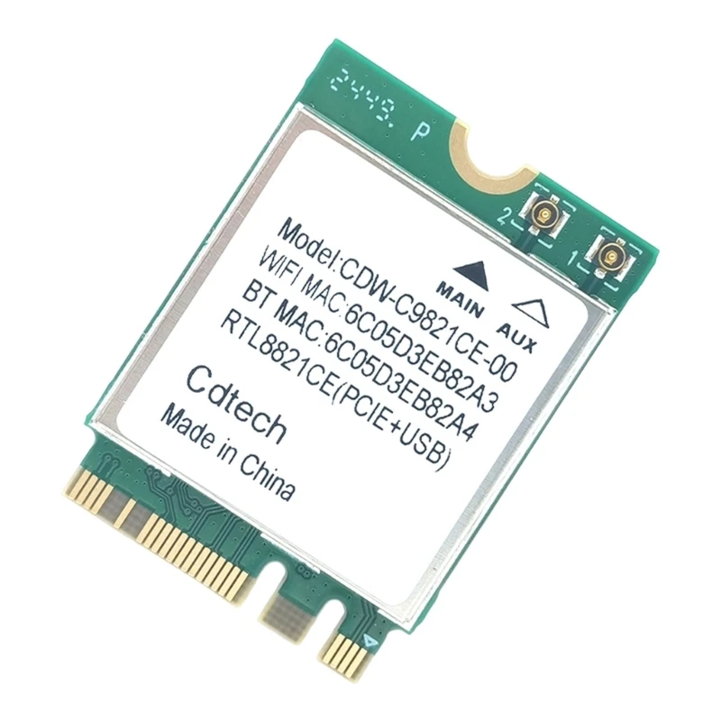 RTL8821CE 2.4Ghz 5Ghz WiFi Adapter Card Fast Speed With Bluetooth-compatible Support M.2 Slot for Laptops
RTL8821CE 2.4Ghz 5Ghz WiFi Adapter Card Fast Speed With Bluetooth-compatible Support M.2 Slot for Laptops