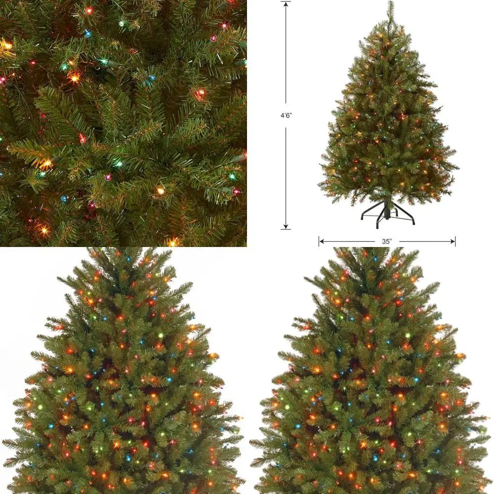 Искусственная рождественская елка высотой 4,5 фута с предварительной подсветкой, 450 разноцветными огнями и 73 наконечниками, включает подставку, зеленая
Искусственная рождественская елка высотой 4,5 фута с предварительной подсветкой, 450 разноцветными огнями и 73 наконечниками, включает подставку, зеленая