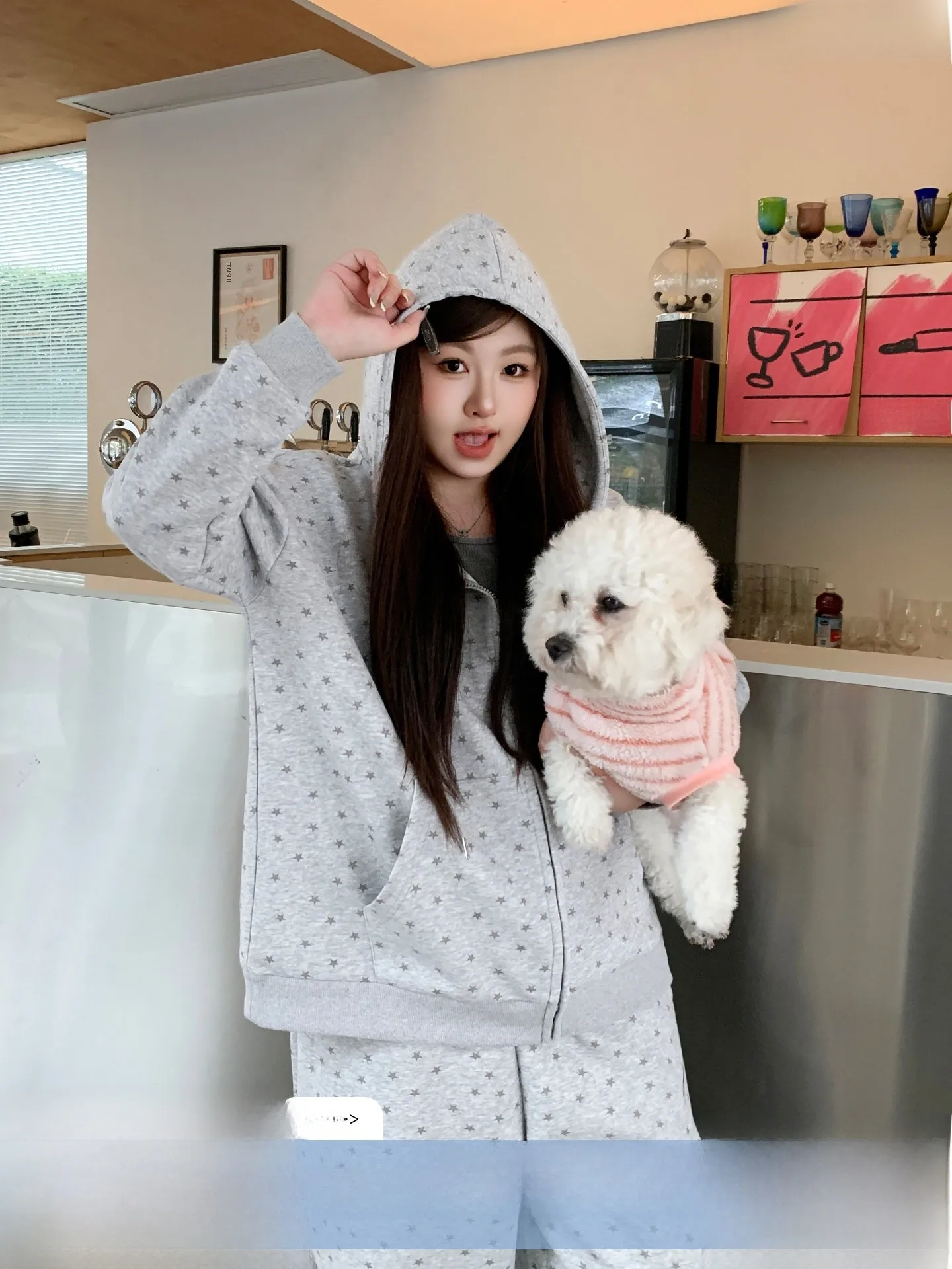 YUZI Casual Hoodie Set Star Print Loose Fit Spring Summer Women's plus Size Two-Piece Suite Comfortable Breathable Cotton Pol...
YUZI Casual Hoodie Set Star Print Loose Fit Spring Summer Women's plus Size Two-Piece Suite Comfortable Breathable Cotton Pol...