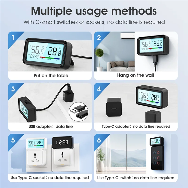 MAKE-Tuya Smart Wi-Fi датчик температуры и влажности беспроводной термометр гигрометр с ЖК-дисплеем домашняя сигнализация с дистанционной связью-A Durab
MAKE-Tuya Smart Wi-Fi датчик температуры и влажности беспроводной термометр гигрометр с ЖК-дисплеем домашняя сигнализация с дистанционной связью-A Durab