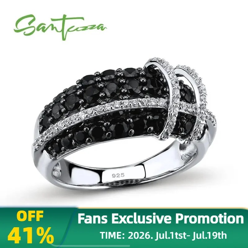 SANTUZZA Silver Ring For Women 925 Sterling Silver Top Quality AAA+ cubic zirconia Natural Black Stones Ring Fashion Jewelry
SANTUZZA Silver Ring For Women 925 Sterling Silver Top Quality AAA+ cubic zirconia Natural Black Stones Ring Fashion Jewelry