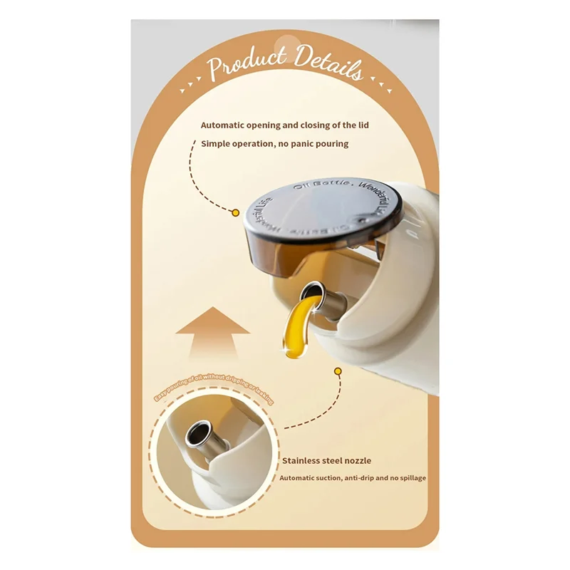 FYBL-Automatic Opening And Closing Oil Pot With Leak Proof, Household Soy Sauce Bottle
FYBL-Automatic Opening And Closing Oil Pot With Leak Proof, Household Soy Sauce Bottle