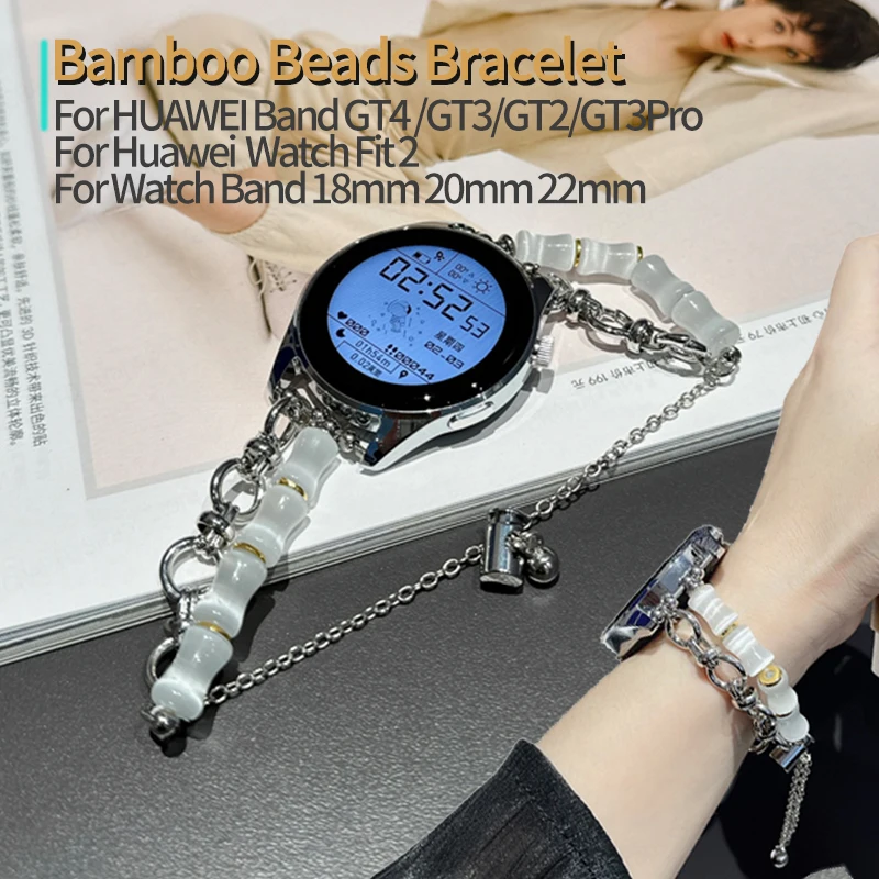 18mm 20mm 22mm Metal Watch Strap for Samsung Galaxy Watch 6 Active 3 4 5 Classic Bamboo Beads Bracelet for Huawei GT 4 41mm 46mm
18mm 20mm 22mm Metal Watch Strap for Samsung Galaxy Watch 6 Active 3 4 5 Classic Bamboo Beads Bracelet for Huawei GT 4 41mm 46mm