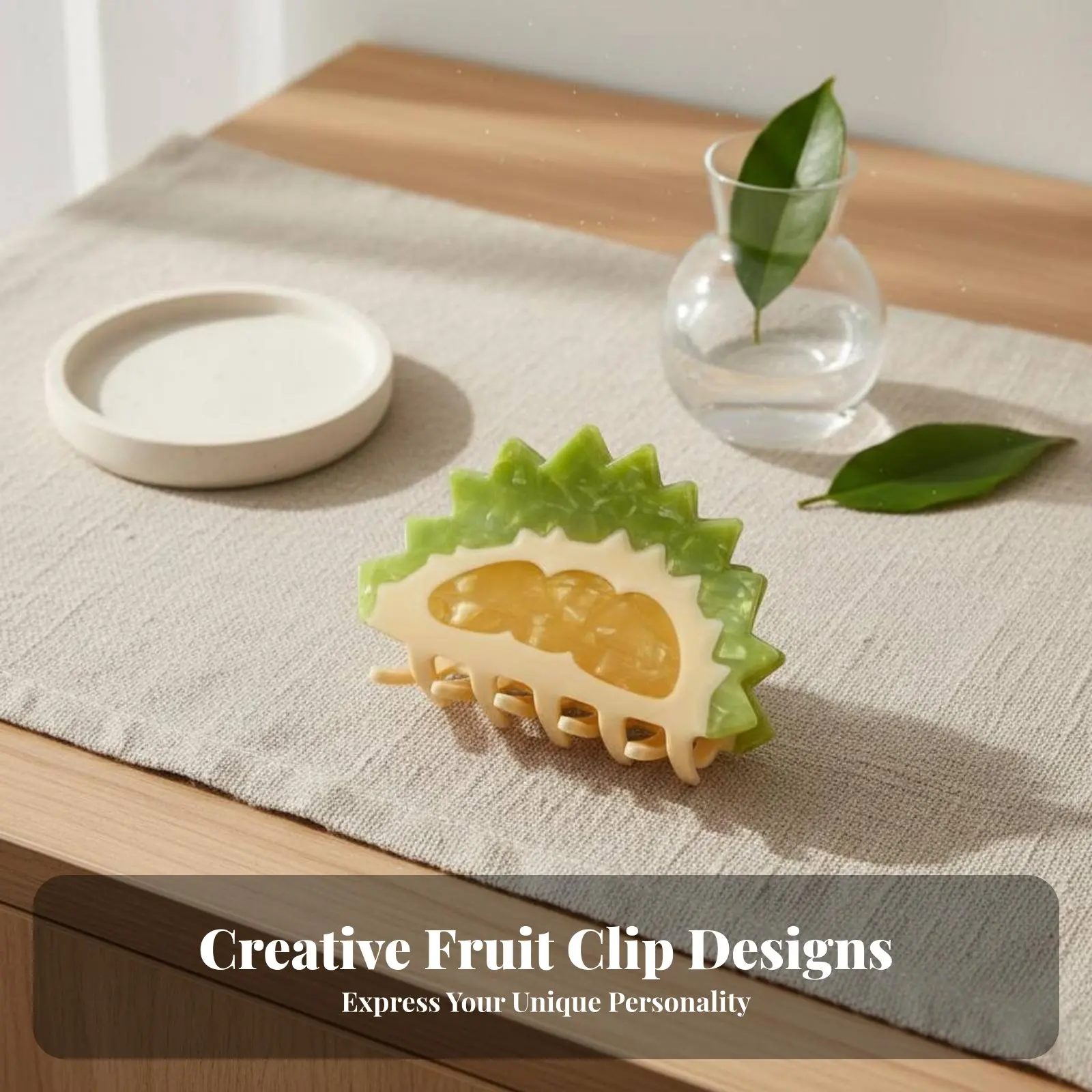 Fruit Shaped Hair Grip Cute Design Acetate Fruit Hair Grip Durian Jaw Grip Adorable Design Bright Hues for Women, Face Washing
Fruit Shaped Hair Grip Cute Design Acetate Fruit Hair Grip Durian Jaw Grip Adorable Design Bright Hues for Women, Face Washing