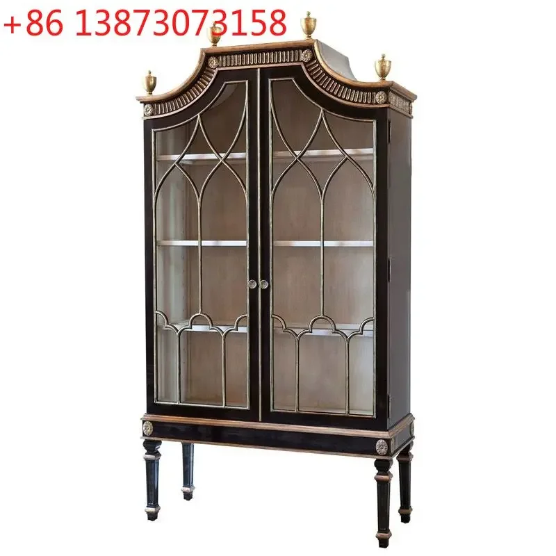 French retro solid wood carving flower wine cabinet American country decorative locker storage cabinet display cabinet
French retro solid wood carving flower wine cabinet American country decorative locker storage cabinet display cabinet