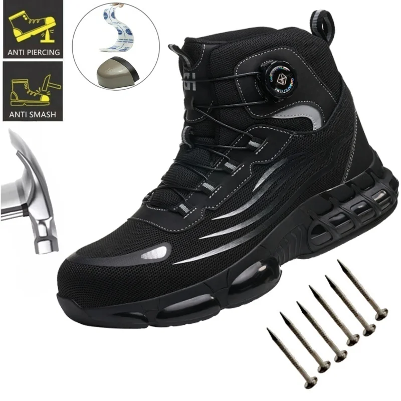 Rotary Buckle Work Sneakers Protective Shoes Lightweight Safety Shoes Puncture-Proof Anti-smash Steel Toe Shoes Work boots
Rotary Buckle Work Sneakers Protective Shoes Lightweight Safety Shoes Puncture-Proof Anti-smash Steel Toe Shoes Work boots