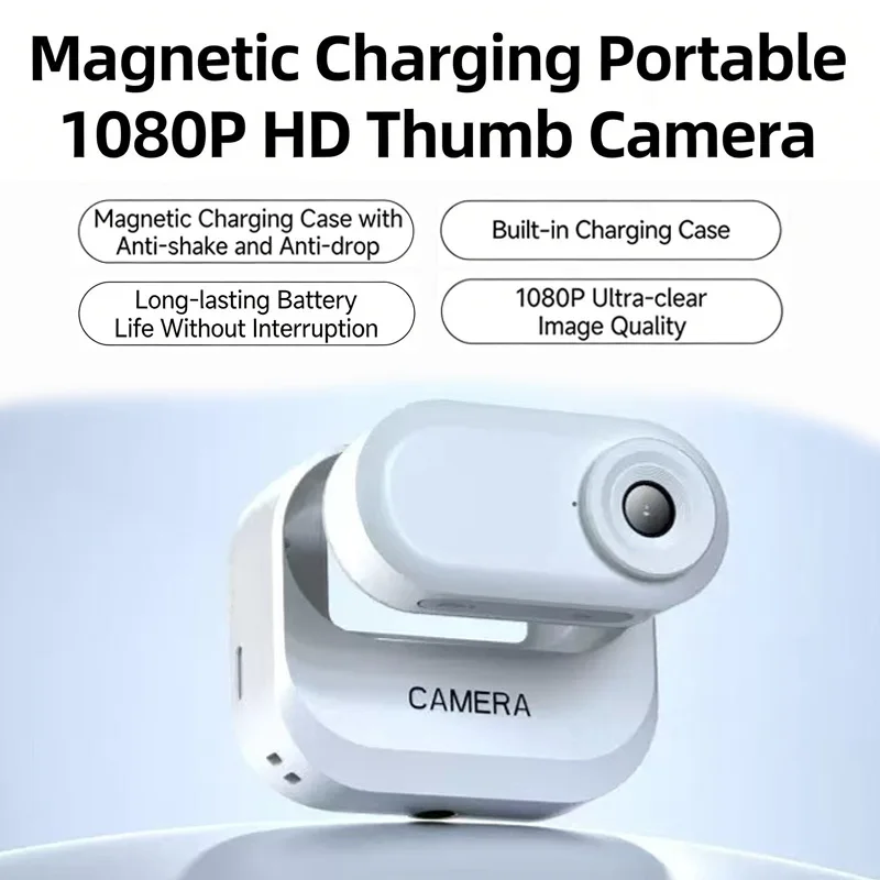 1080P HD Thumb Camera With Charging Case Magnetic Wearable Action Portable Camera Pet/Body Camera for Outdoor Sports
1080P HD Thumb Camera With Charging Case Magnetic Wearable Action Portable Camera Pet/Body Camera for Outdoor Sports