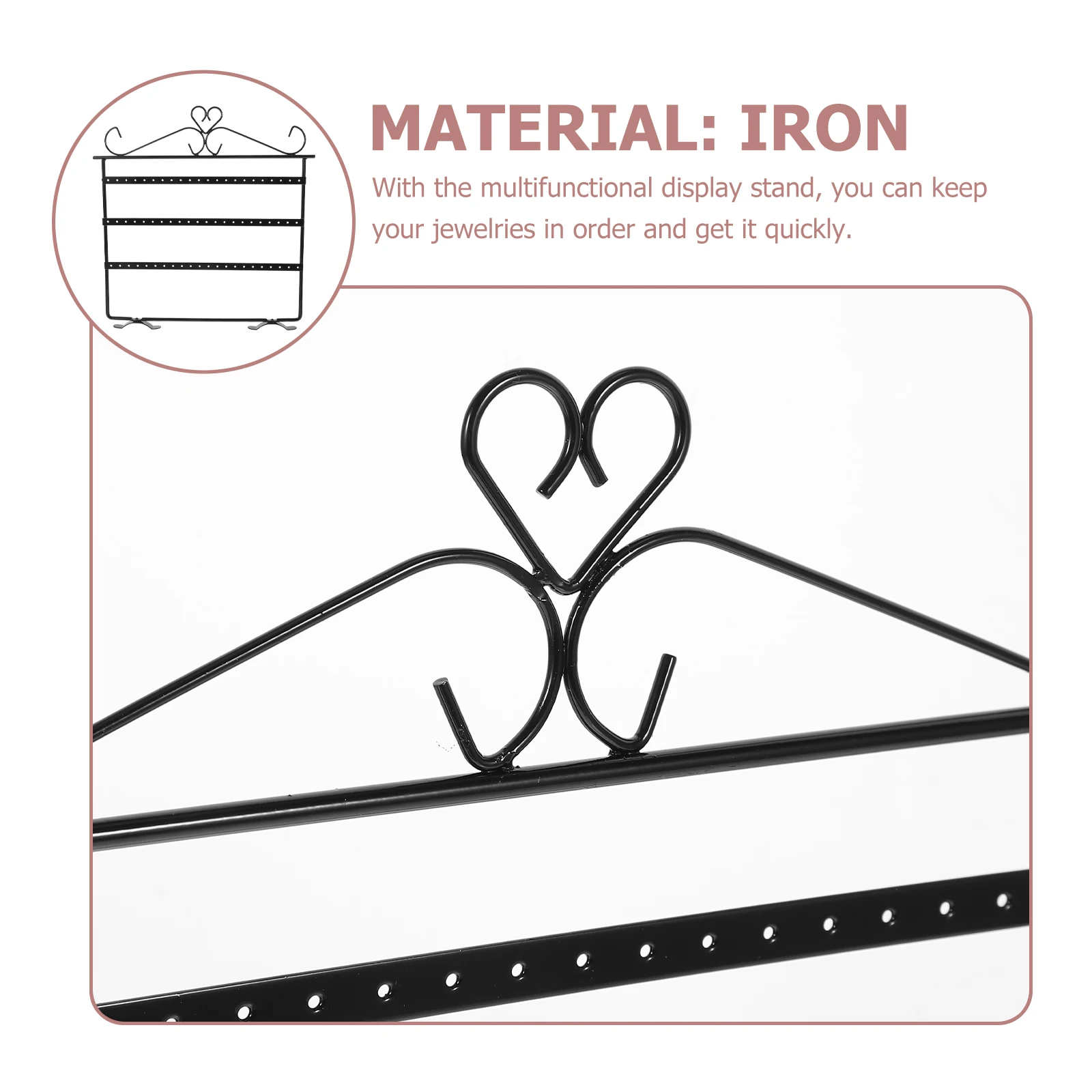 Jewelry Storage Rack Earring St Three Layers Black Iron Wall Mount ganizer For Home Bedroom Decorative Display
Jewelry Storage Rack Earring St Three Layers Black Iron Wall Mount ganizer For Home Bedroom Decorative Display