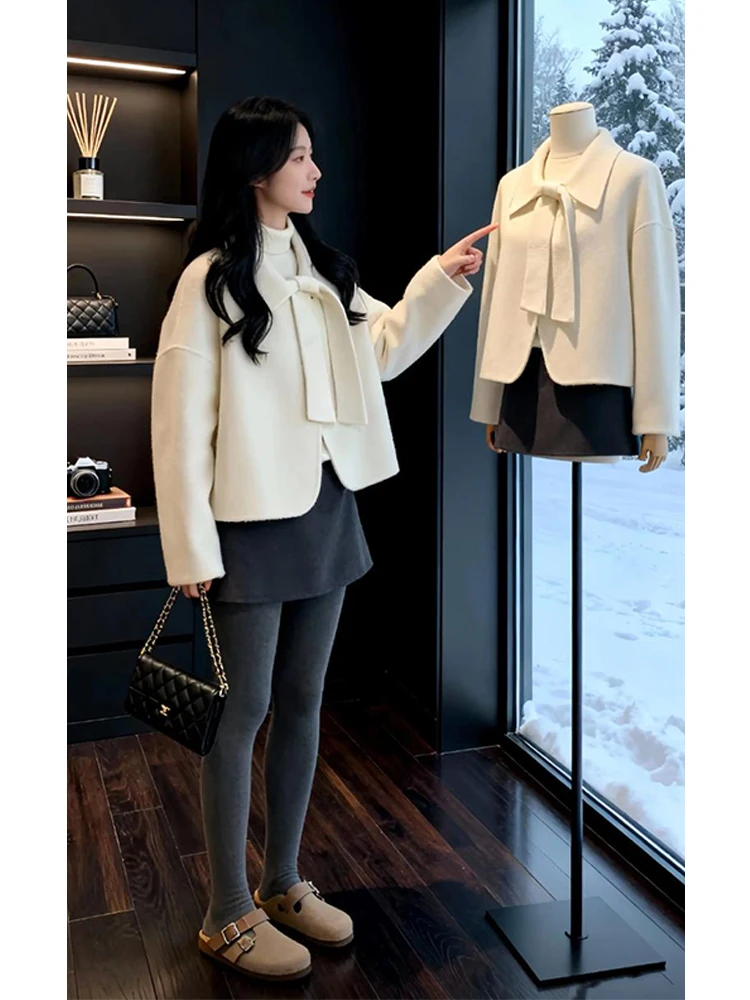 Ele Knot ort Jaet Women's Autumn Winter Thiened Outerwear Cleanfit Loose Sle Pure Color Daily Wear
Ele Knot ort Jaet Women's Autumn Winter Thiened Outerwear Cleanfit Loose Sle Pure Color Daily Wear