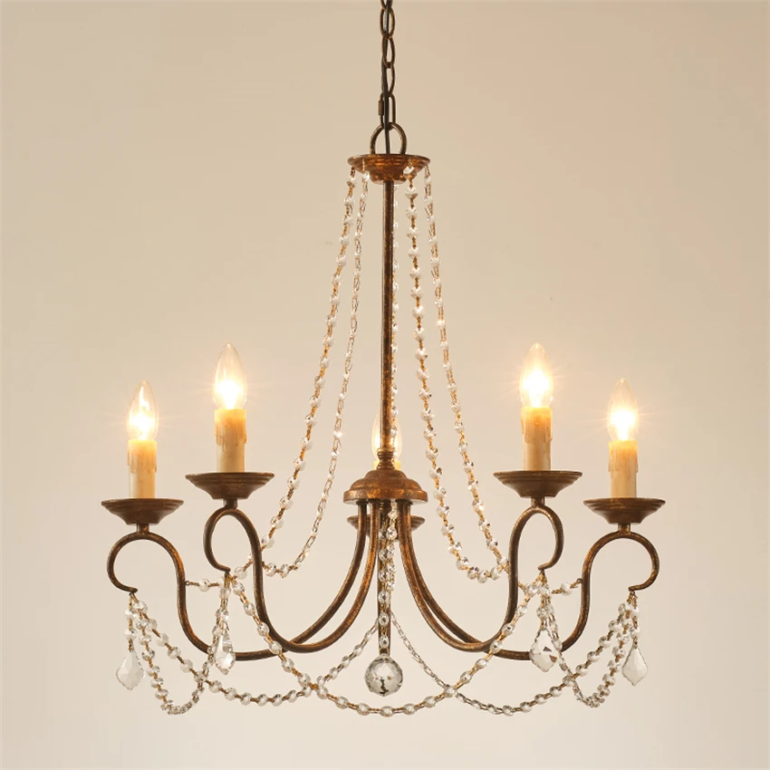 American vintage iron crystal tassel pendant lights French loft dining room living room candleholder pendant lamps lighting
American vintage iron crystal tassel pendant lights French loft dining room living room candleholder pendant lamps lighting