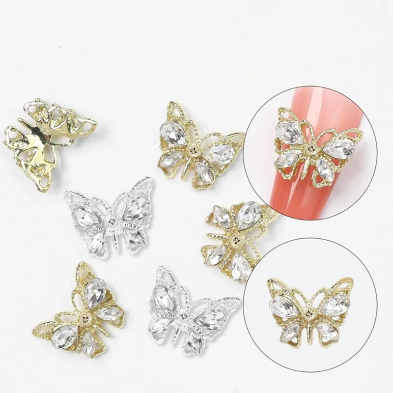 10pcs Butterfly Nail Art Charms Alloy Metal Acccessory Luxury Shiny Butterfly Nail Decorations Pressing Jewelry On Nails
10pcs Butterfly Nail Art Charms Alloy Metal Acccessory Luxury Shiny Butterfly Nail Decorations Pressing Jewelry On Nails