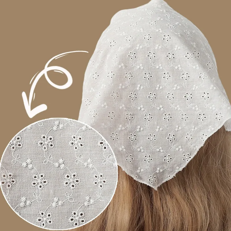 Sweet White Fabric Flower Triangle Headscarf Women Summer Hollow Breathable Vine Lace Hair Scarf Girls Bandana Hair Accessories
Sweet White Fabric Flower Triangle Headscarf Women Summer Hollow Breathable Vine Lace Hair Scarf Girls Bandana Hair Accessories