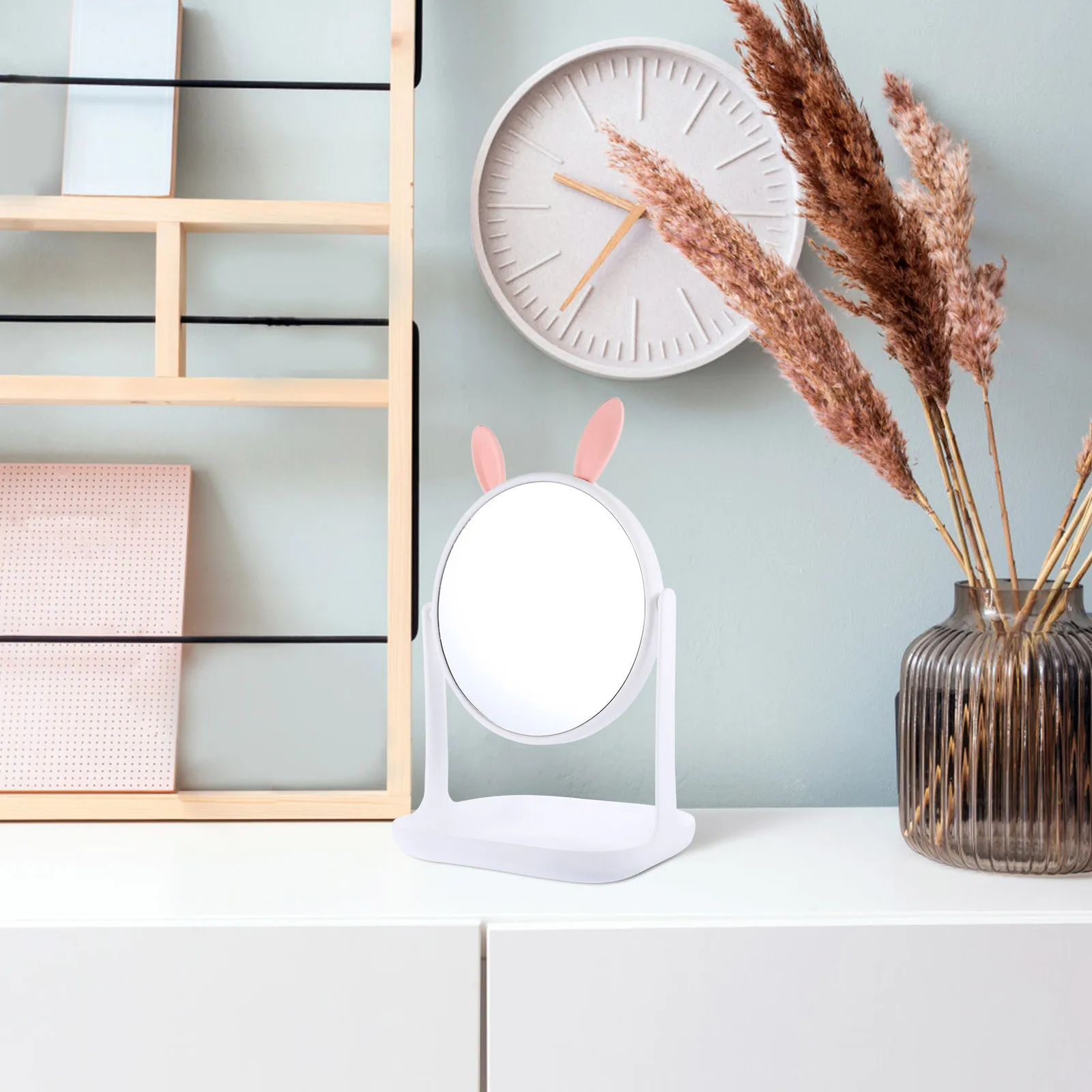 Round Makeup Mirror Desktop Compact Size Stable Base Woman Mirror for Bedroom Dressing Table Decor
Round Makeup Mirror Desktop Compact Size Stable Base Woman Mirror for Bedroom Dressing Table Decor